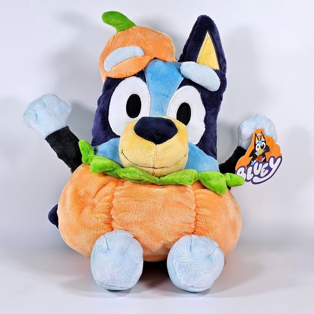 Bluey Halloween Pumpkin Costume Plush Stuffed Animal 14 Inch New with Tags